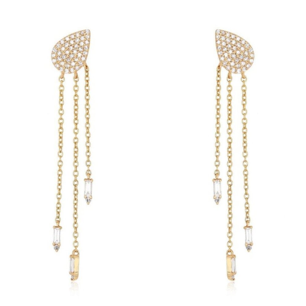 Golden Radiance 14K (or 18k upon request) Yellow Gold Drops Earrings